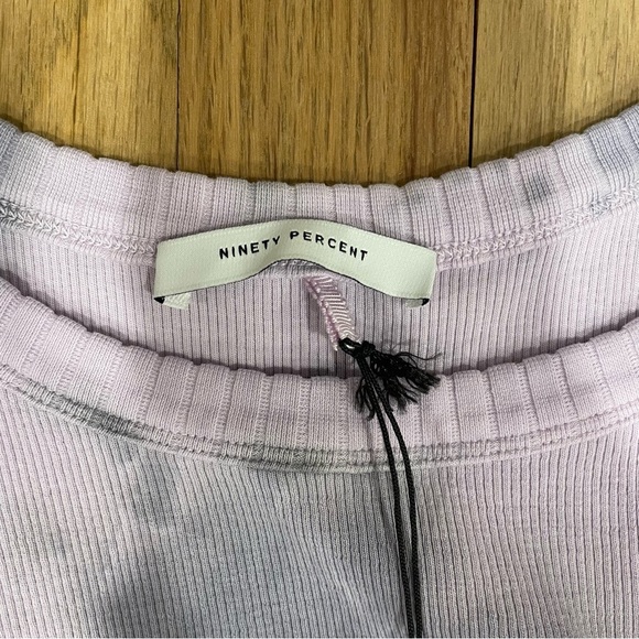 Ninety Percent NWT Organic Cotton Rib Cutout Midi Dress - Picture 3 of 6